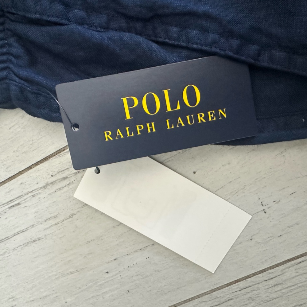 Polo by Ralph Lauren Men's Dark Blue Flat Front Shorts - Picture 4 of 5